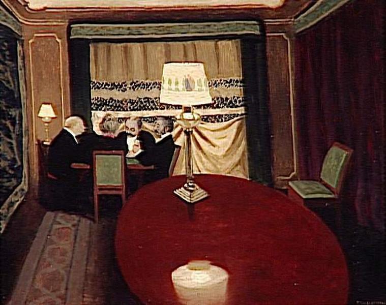 Order Art Reproductions LA PARTIE DE POKER by Felix Vallotton (1865-1925, Switzerland) | ArtsDot.com