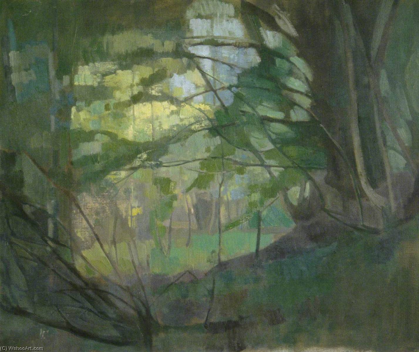 Order Oil Painting Replica Woods Near Petworth, West Sussex, 1947 by Lawrence Gowing (Inspired By) (1918-1991) | ArtsDot.com