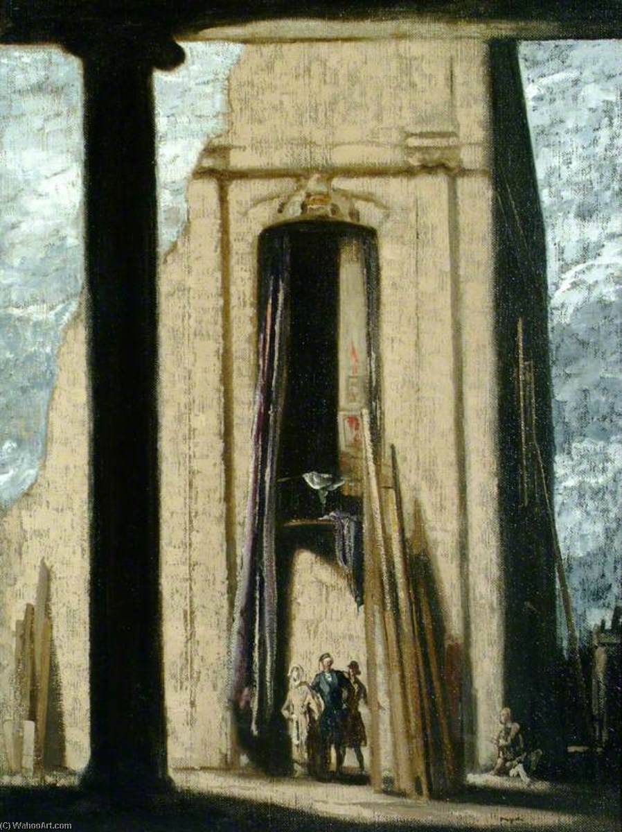 Order Paintings Reproductions The Black Pillar by James Ferrier Pryde (1866-1941, Scotland) | ArtsDot.com