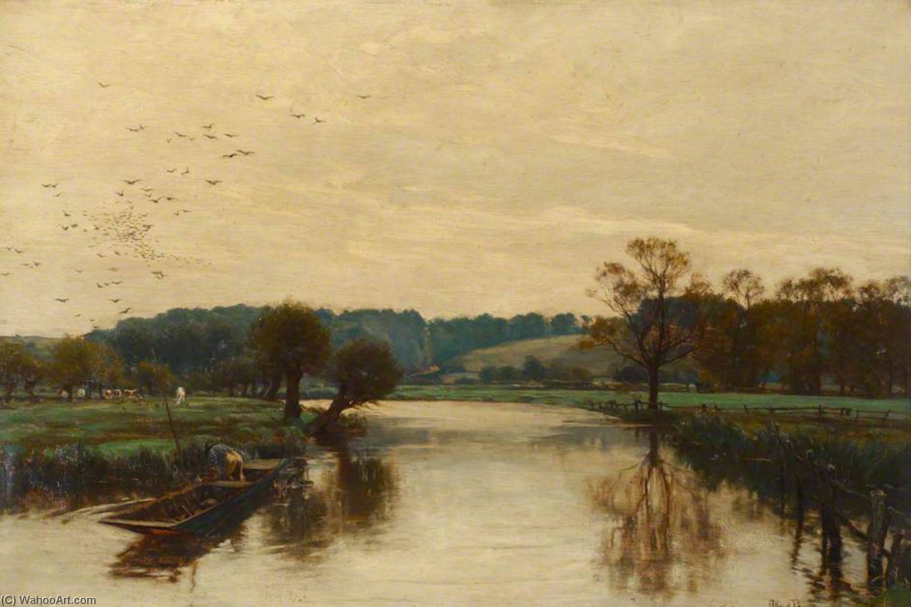 Buy Museum Art Reproductions Morning on the Kennet, 1880 by Alfred William Parsons (1847-1920) | ArtsDot.com
