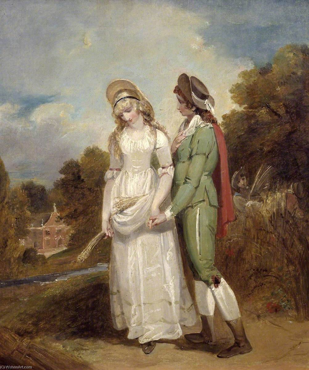 Order Oil Painting Replica Palemon and Lavinia, 1792 by Henry Singleton (1766-1839, United States) | ArtsDot.com