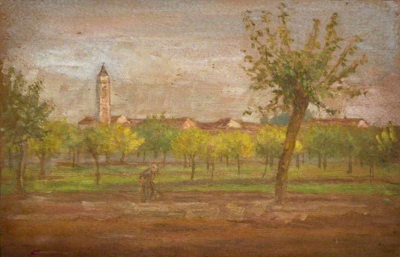 Order Oil Painting Replica The Village of Cairate, Lombardy, 1877 by Louisa Starr Canziani (1845-1909) | ArtsDot.com