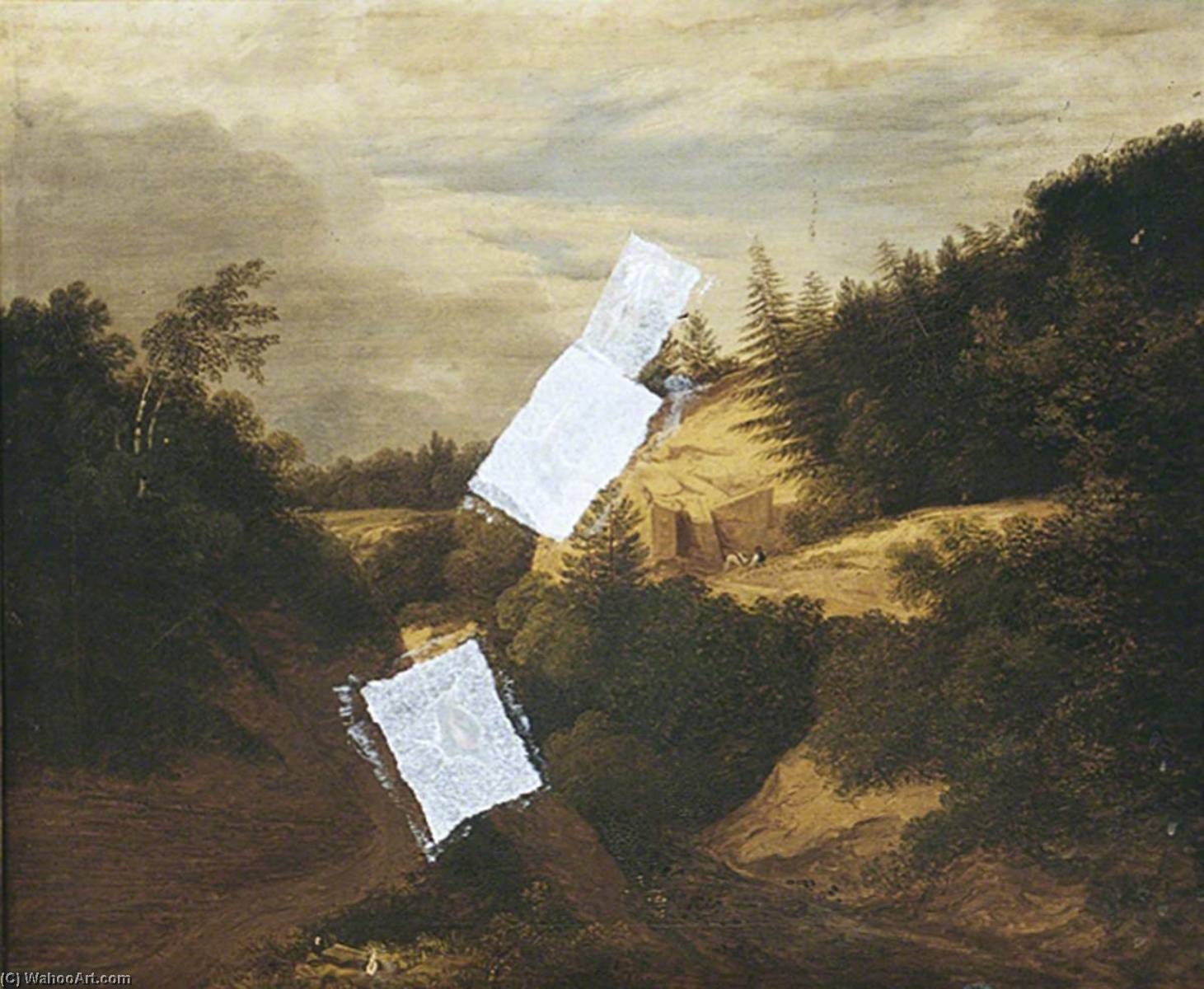 Order Paintings Reproductions A Quarry by Thomas Christopher Hofland (1777-1843) | ArtsDot.com