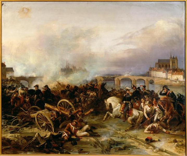 Order Oil Painting Replica Bataille de Montereau, 18 février 1814 by Jean Charles Langlois (1789-1870) | ArtsDot.com