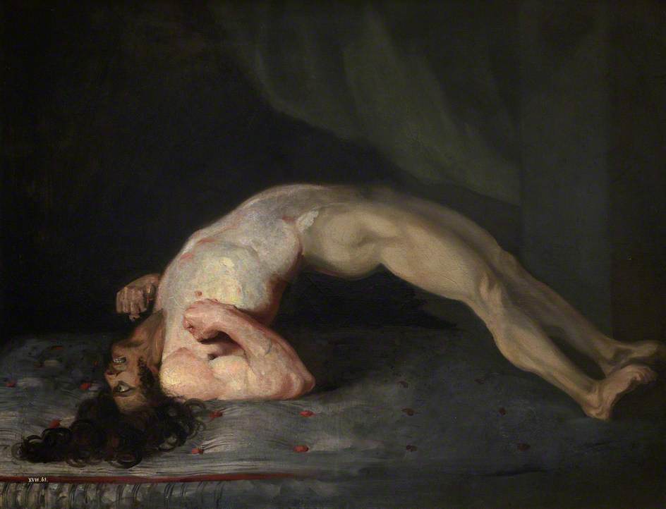 Order Oil Painting Replica The Wounded following the Battle of Corunna Tetanus Following Gunshot Wounds, 1809 by Charles Bell (Inspired By) (1935-1995, United States) | ArtsDot.com