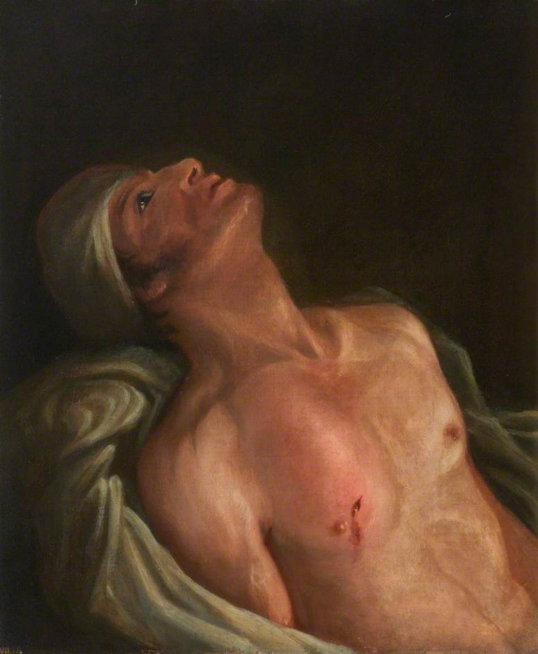Purchase Oil Painting Replica The Wounded following the Battle of Corunna Gunshot Wound of Scapula, 1809 by Charles Bell (Inspired By) (1935-1995, United States) | ArtsDot.com