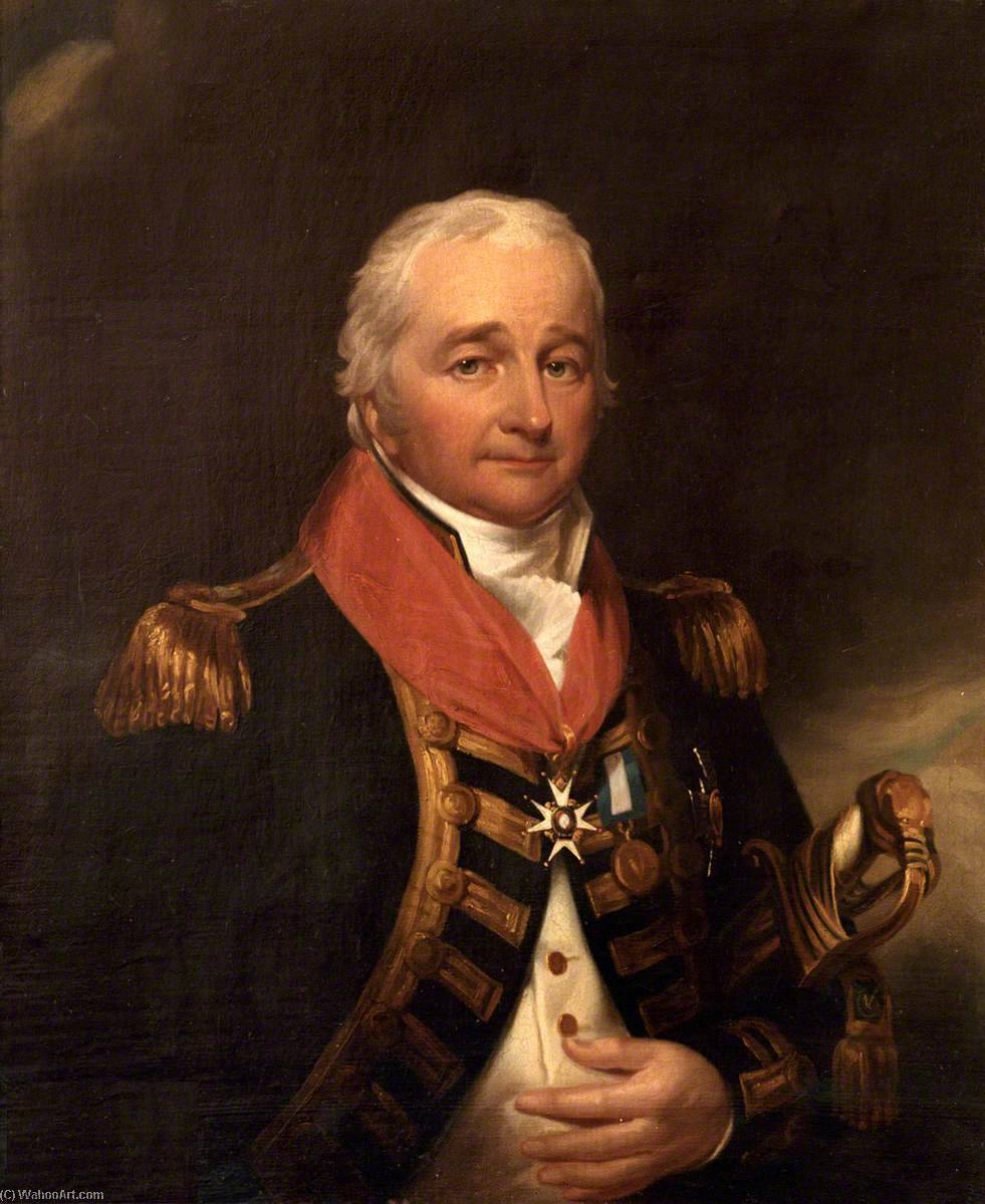 順序 絵画のコピー Admiral William Esington(1753–1816)、KCB, 1809 バイ John James Halls (1776-1853) | ArtsDot.com