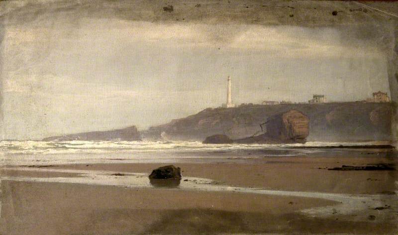 Order Oil Painting Replica Coastal Scene with a Lighthouse by Wilfrid Williams Ball | ArtsDot.com