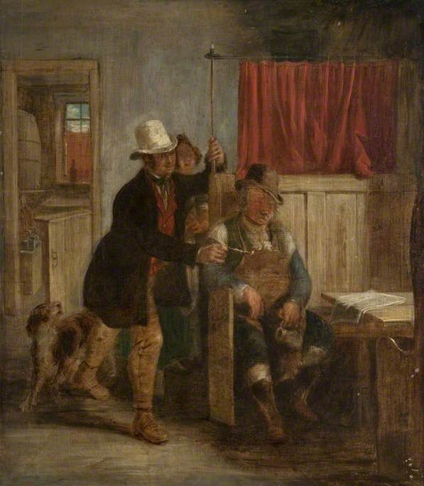 Order Artwork Replica Smoking the Cobbler by Alexander George Fraser (1786-1865, United Kingdom) | ArtsDot.com