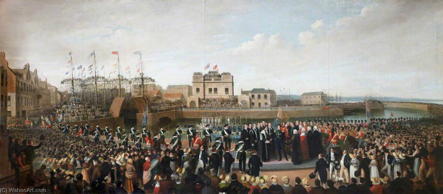 Order Oil Painting Replica George IV Landing at Leith, 1822 by Alexander Carse (1770-1843, Scotland) | ArtsDot.com