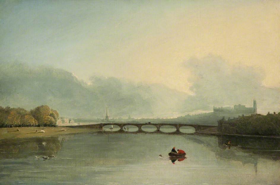 Buy Museum Art Reproductions Lancaster from the River with Skerton Bridge, 1819 by John Henderson (1797-1878) | ArtsDot.com