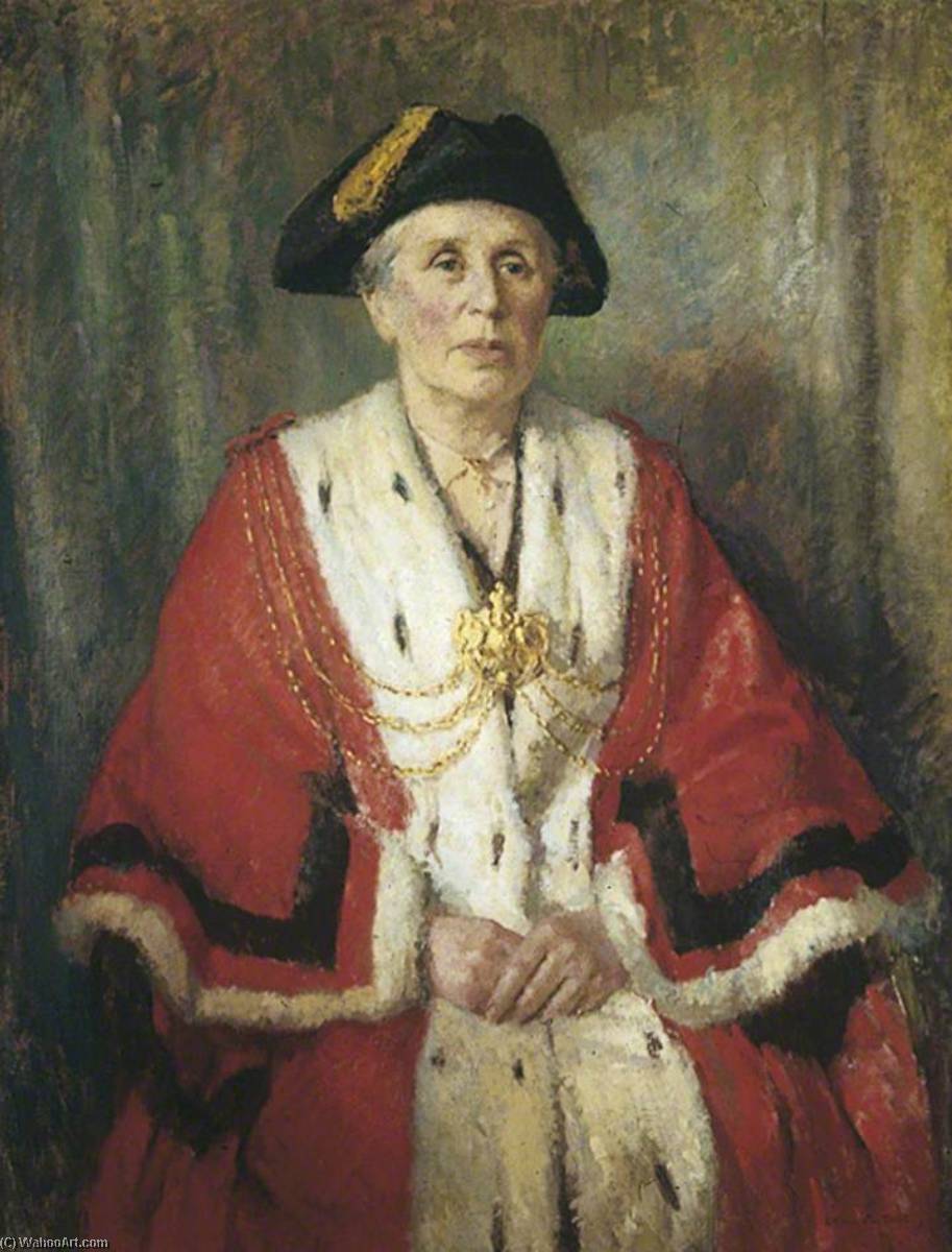 Buy Museum Art Reproductions Miss J. B. Kitson, JP, Lord Mayor of Leeds (1942–1943) by Arthur Ralph Middleton Todd (Inspired By) (1891-1966, United Kingdom) | ArtsDot.com