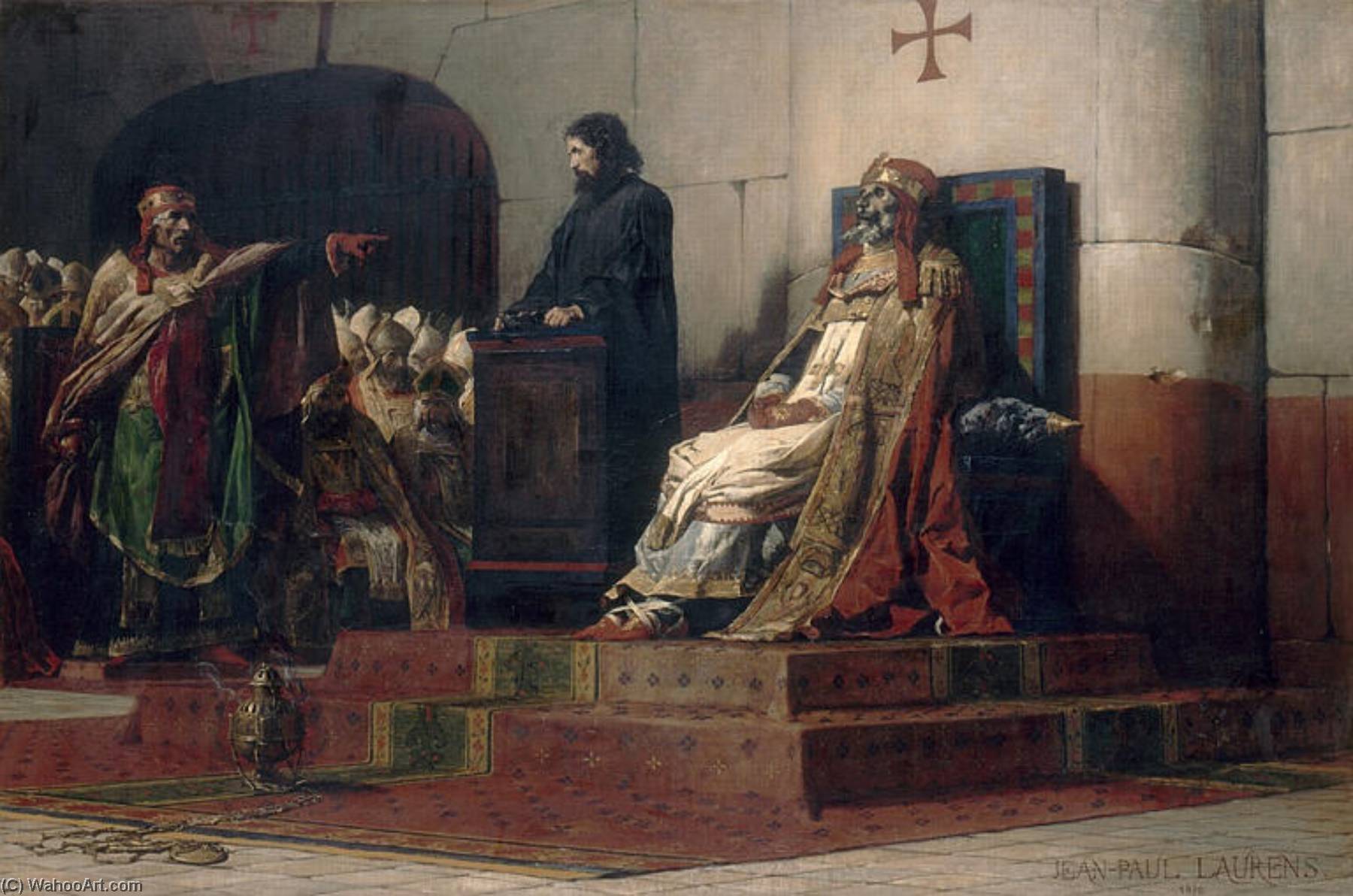Order Oil Painting Replica Le pape Formose et Etienne VII by Jean-Paul Laurens (1838-1921, France) | ArtsDot.com