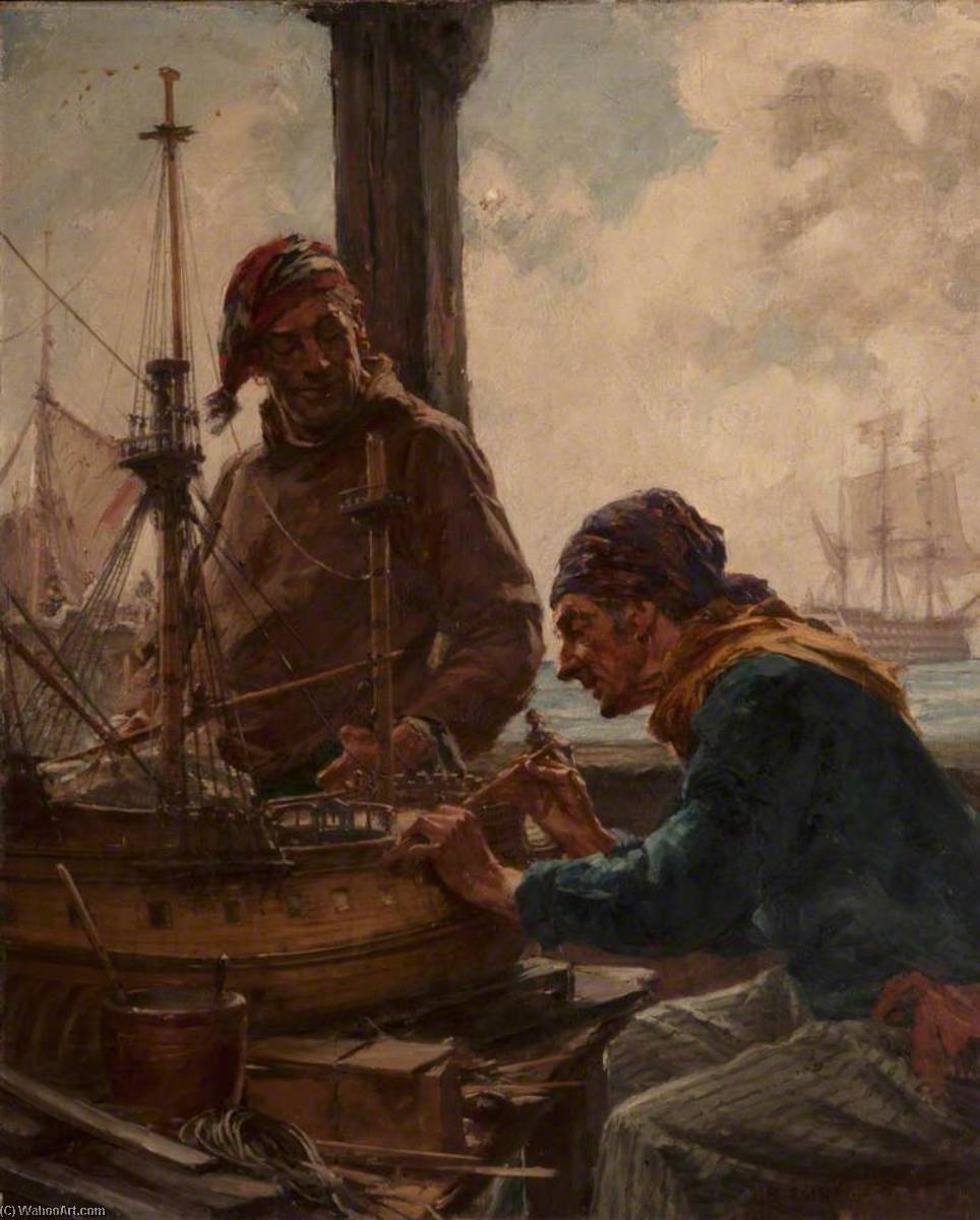 Order Oil Painting Replica His Old Ship by Arthur David Mccormick (1860-1943) | ArtsDot.com