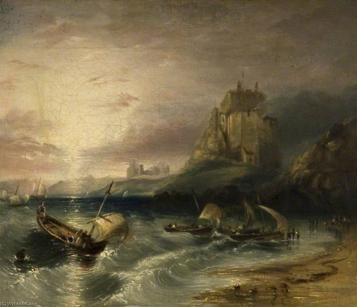 Buy Museum Art Reproductions Holy Island, Northumberland by George Balmer (1806-1846) | ArtsDot.com