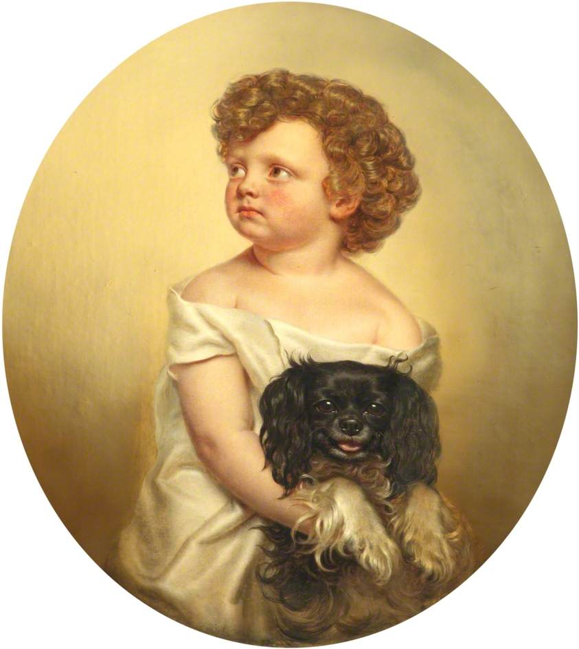 Child and Dog, `Mug Won`t Beg`, 1857 by John Harris John Harris | ArtsDot.com