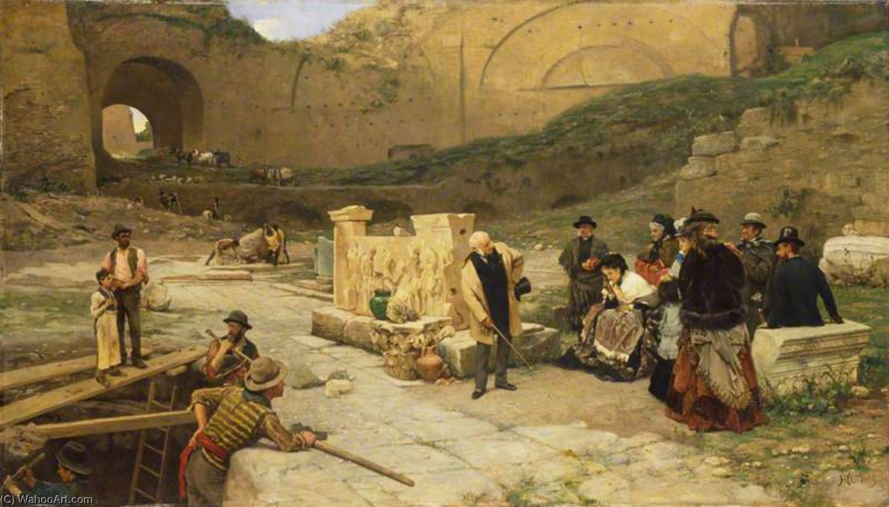 Order Artwork Replica Excavations in Rome, 1875 by Ferdinand Heilbuth (1826-1889) | ArtsDot.com