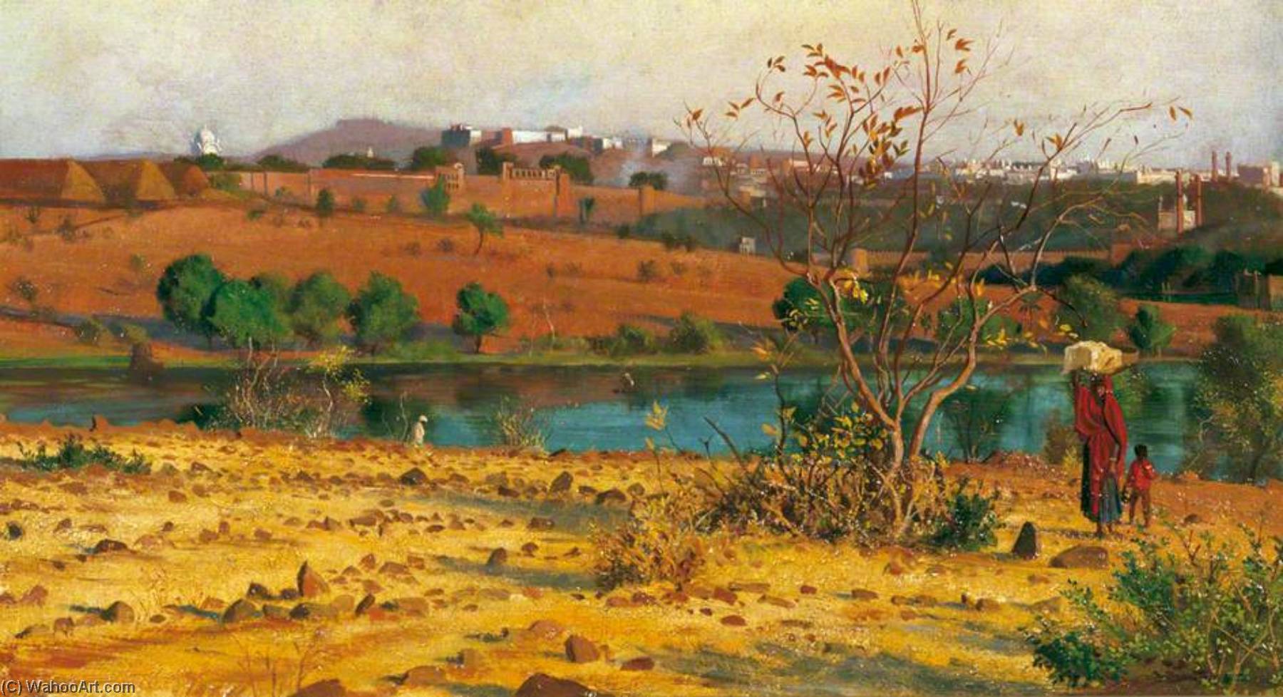 Order Artwork Replica India, View of Bhopal, 1890 by George James Howard (1843-1911) | ArtsDot.com