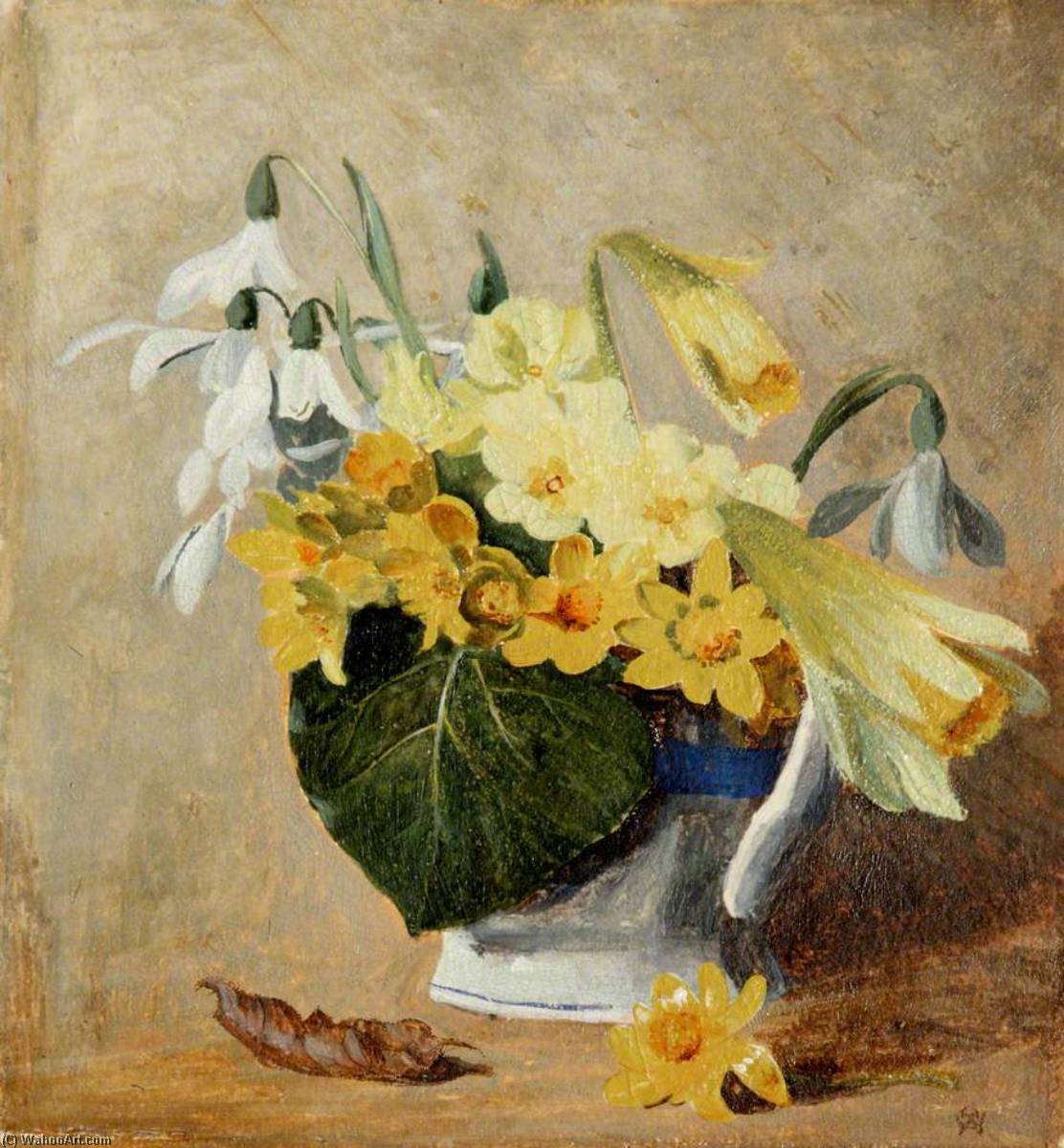 Order Oil Painting Replica Spring Flowers, 1870 by Daniel Alexander Williamson (1823-1903) | ArtsDot.com