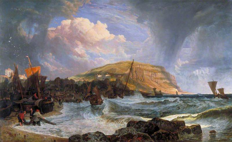 Order Artwork Replica Hastings Boats Making the Shore in a Breeze, 1819 by John James Chalon (1778-1854) | ArtsDot.com