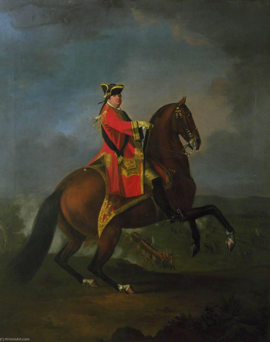 Order Art Reproductions General HRH Prince William Augustus (1721–1765), Duke of Cumberland, 1770 by David Morier (1705-1770, Switzerland) | ArtsDot.com