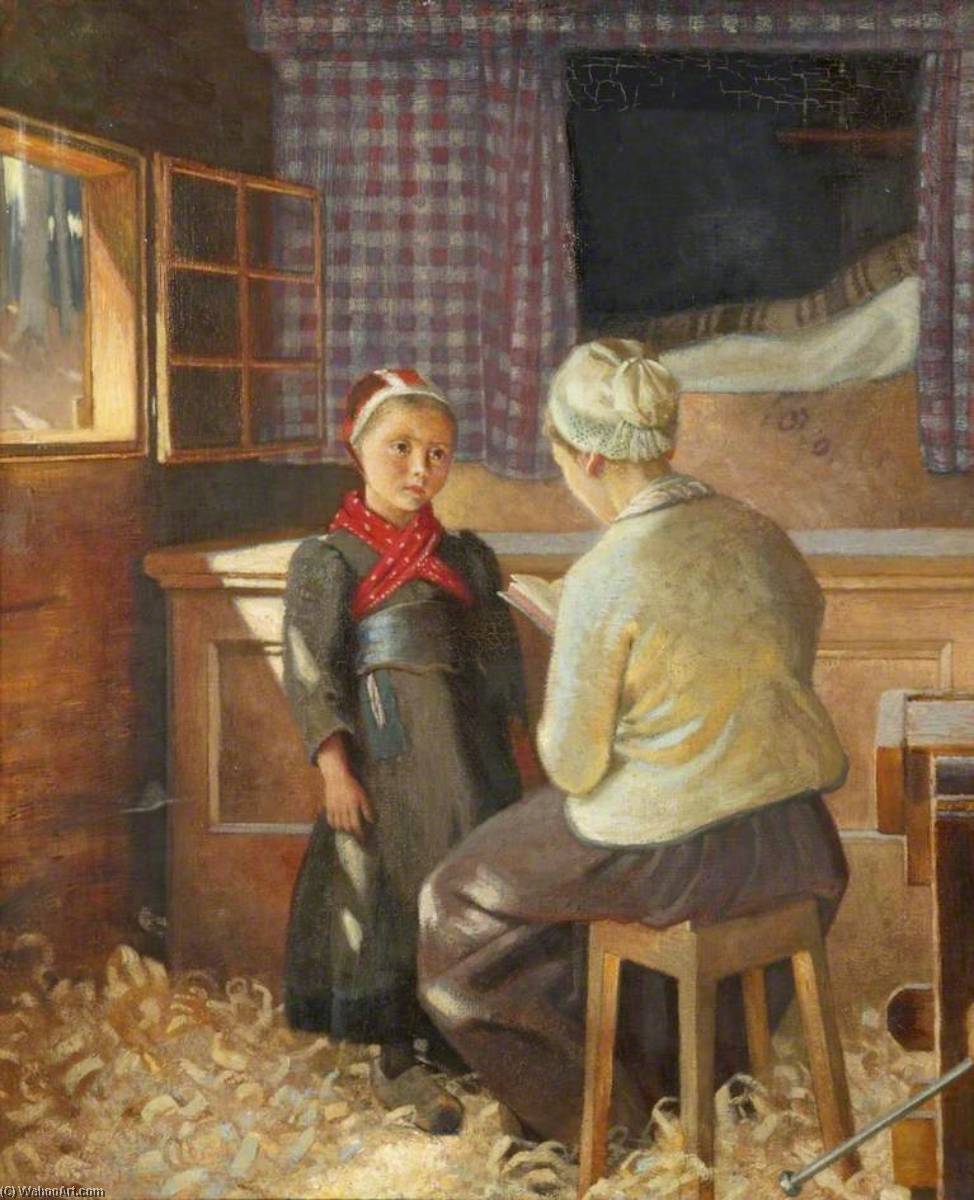Order Oil Painting Replica The Lesson, 1923 by Marianne Stokes (1855-1927, Austria) | ArtsDot.com