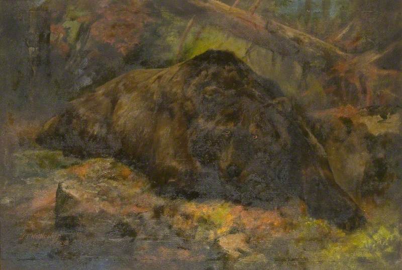 Order Art Reproductions Ruminating (Brown Bear), 1898 by John Trivett Nettleship (1841-1902) | ArtsDot.com
