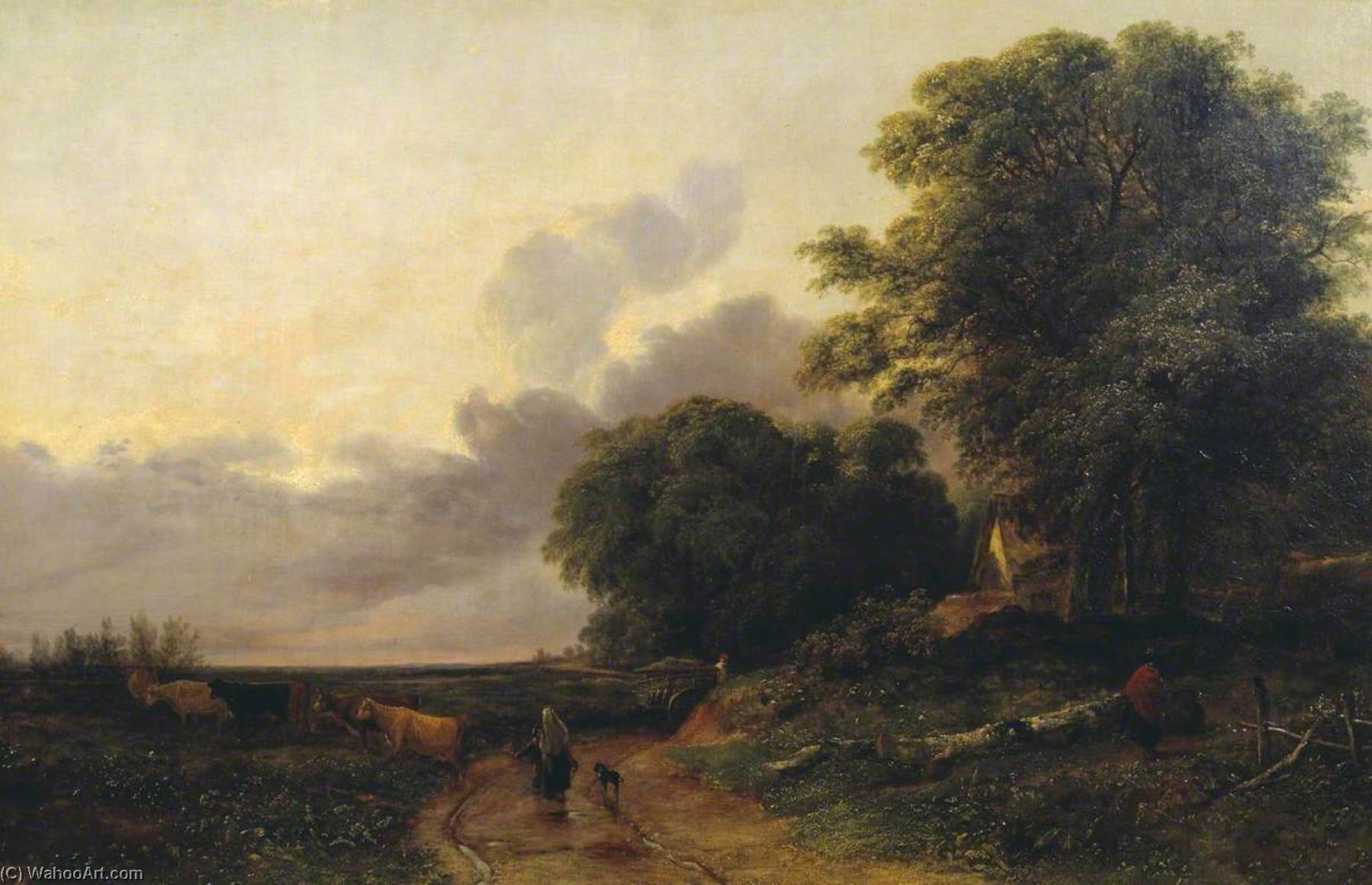 Order Oil Painting Replica A Landscape by Joseph William Allen (1803-1852) | ArtsDot.com
