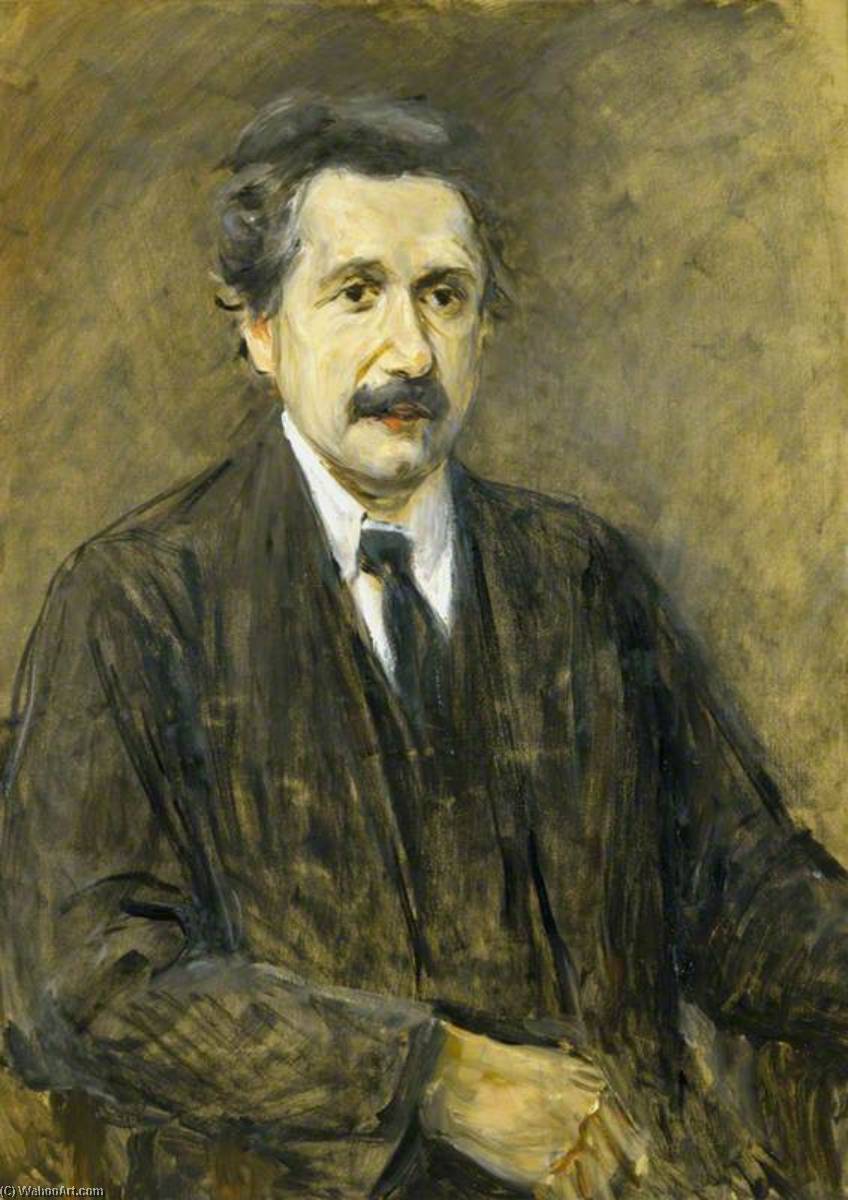 顺序 藝術再現 艾伯特·爱因斯坦(1879年至1955年), 1922 通过 Max Liebermann (1847-1935, Germany) | ArtsDot.com