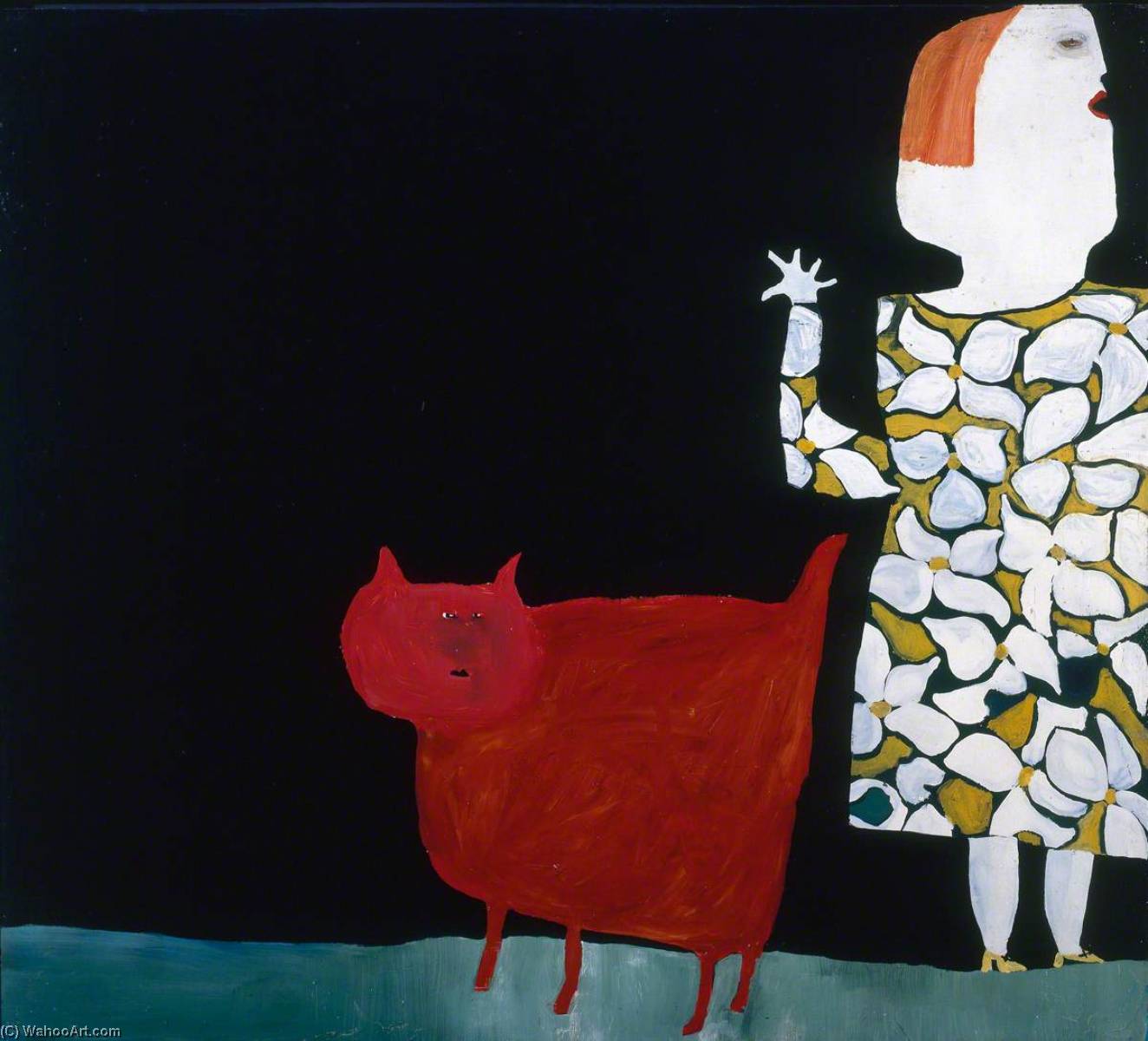 The Red Coat 。 通过 Pat Douthwaite (1934-2002) Pat Douthwaite | ArtsDot.com