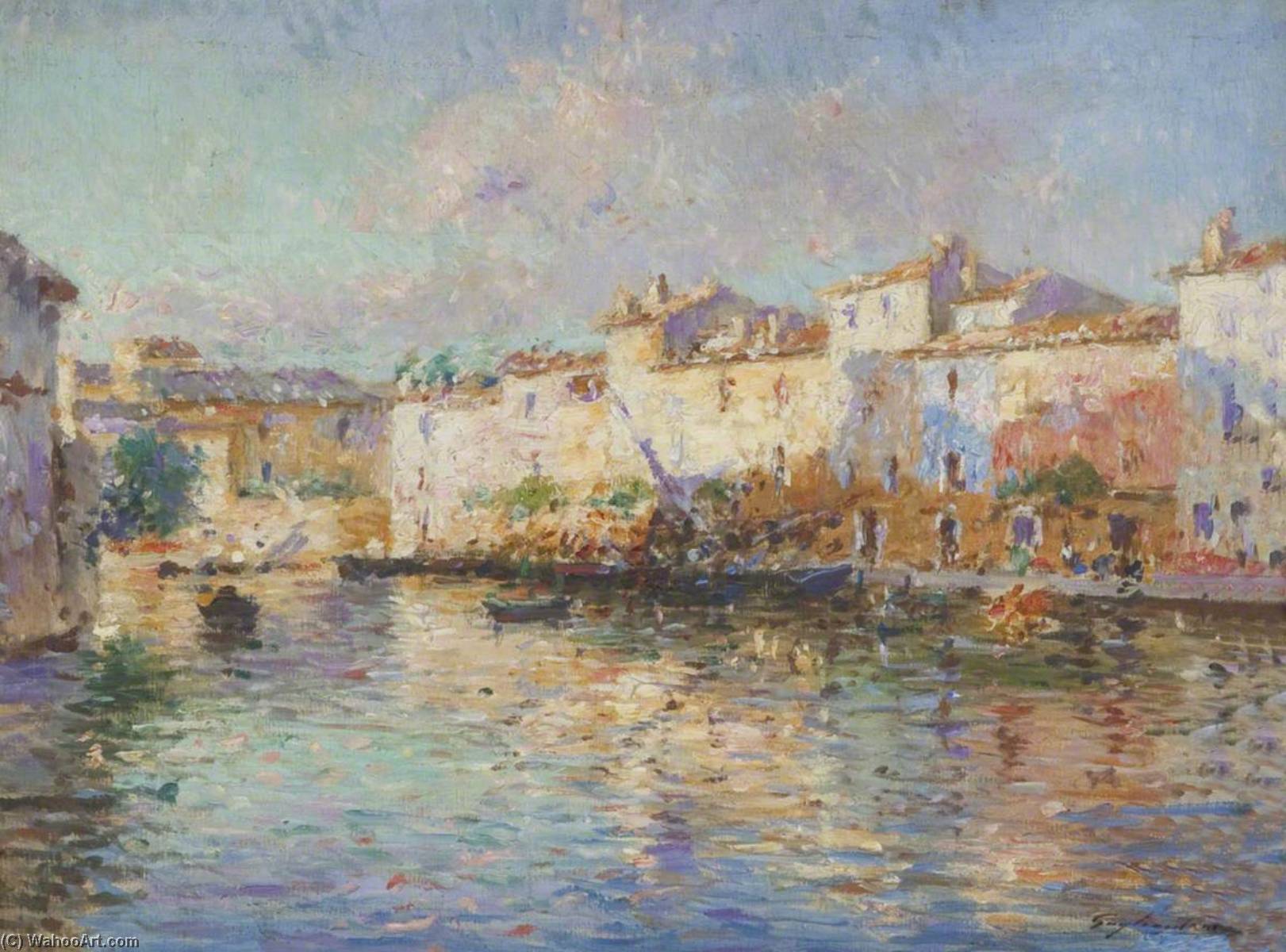 Buy Museum Art Reproductions The Quay by Julien Gustave Gagliardini (1846-1927) | ArtsDot.com