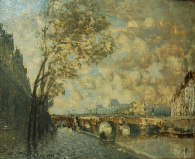 Order Oil Painting Replica Le Pont Neuf by Frank Myers Boggs (1855-1926, United States) | ArtsDot.com