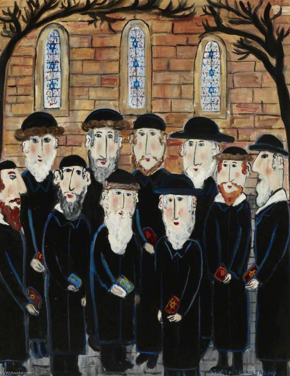 Group of Jews The Minyan, 2000 by Dora Holzhandler Dora Holzhandler | ArtsDot.com