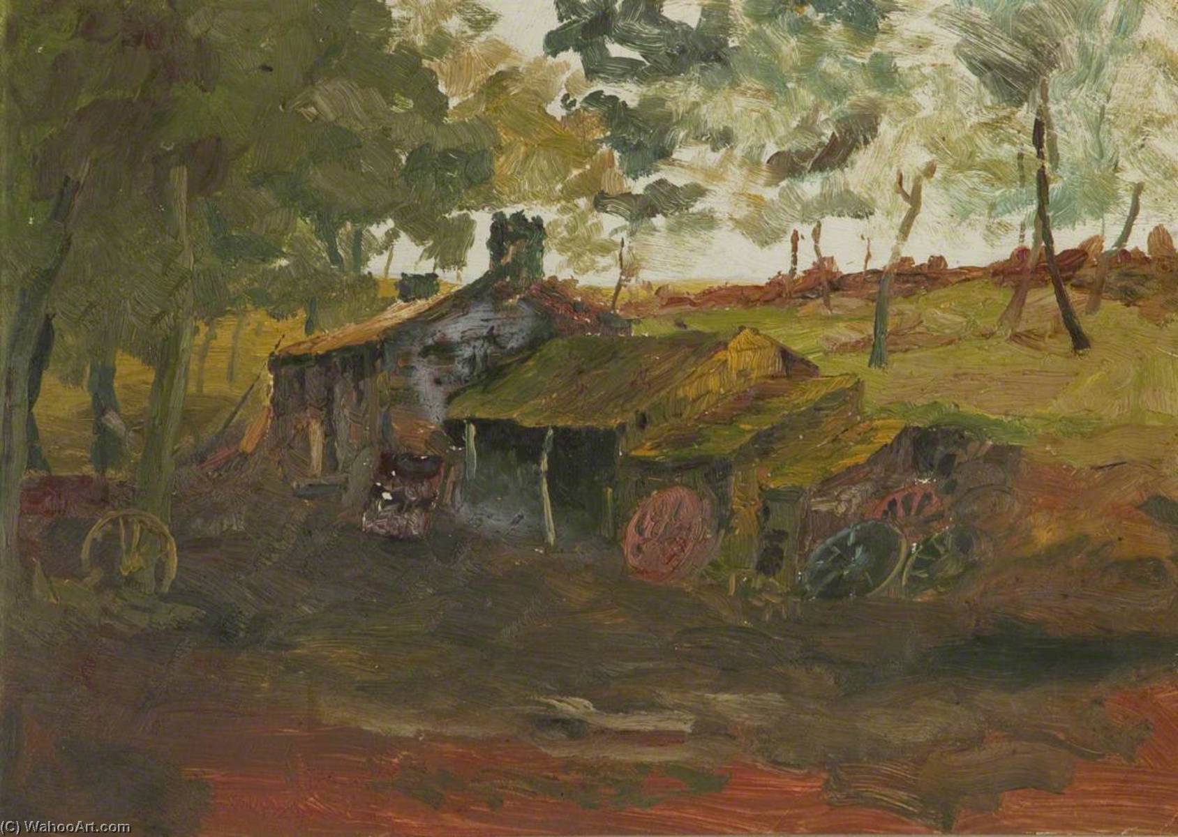 Order Oil Painting Replica Smithy at Abbeylands by Archibald Knox (1864-1933) | ArtsDot.com