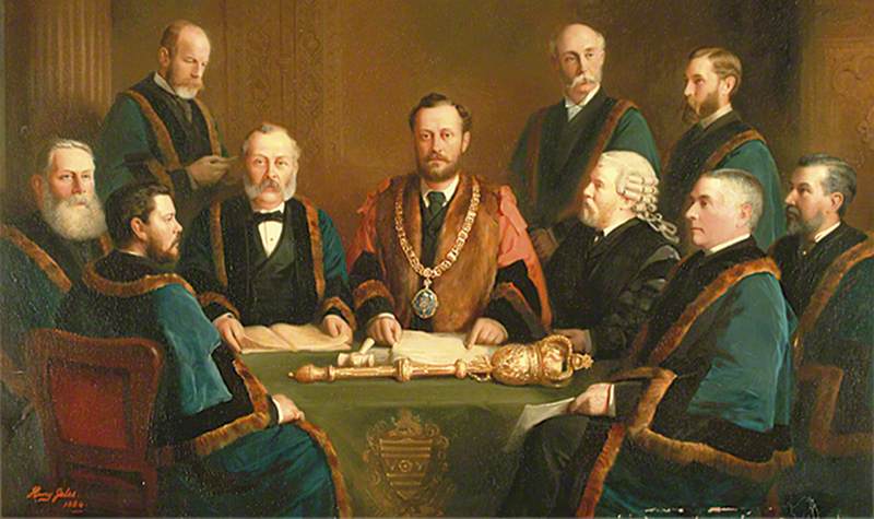 Order Artwork Replica The First Mayor, Aldermen and Clerk of the Borough of Eastbourne (1883–1884) by Henry Gales (1834-1897, United Kingdom) | ArtsDot.com