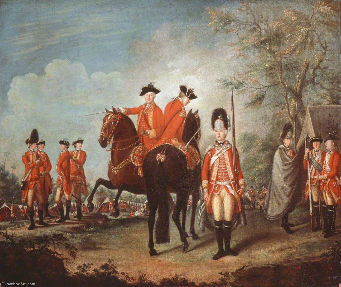 Dos Caballos del Regimiento, c.1769, 1771 de Giuseppe Chiesa Giuseppe Chiesa | ArtsDot.com
