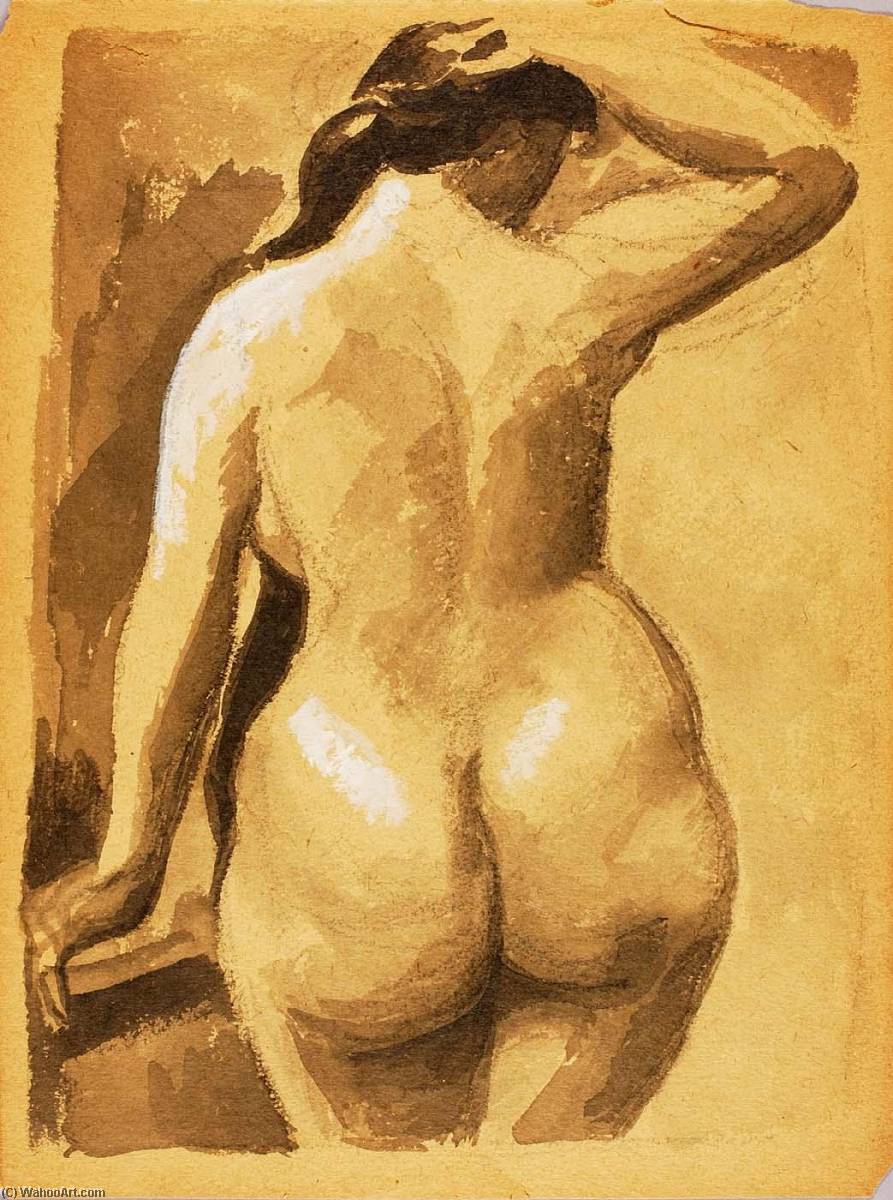 Order Oil Painting Replica Back View of Female Nude by Carl Newman (1858-1932) | ArtsDot.com
