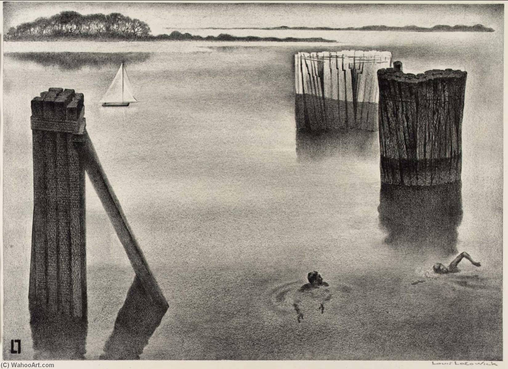 Order Artwork Replica Quiet Harbor, 1932 by Louis Lozowick (Inspired By) (1892-1973) | ArtsDot.com