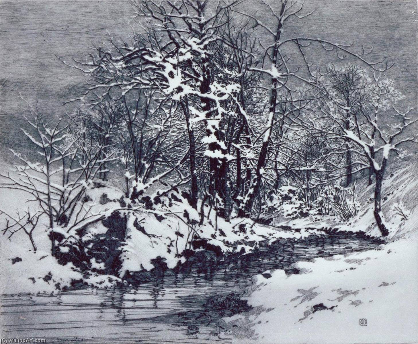Order Oil Painting Replica Winter Morning, 1916 by George Elbert Burr (1859-1939) | ArtsDot.com
