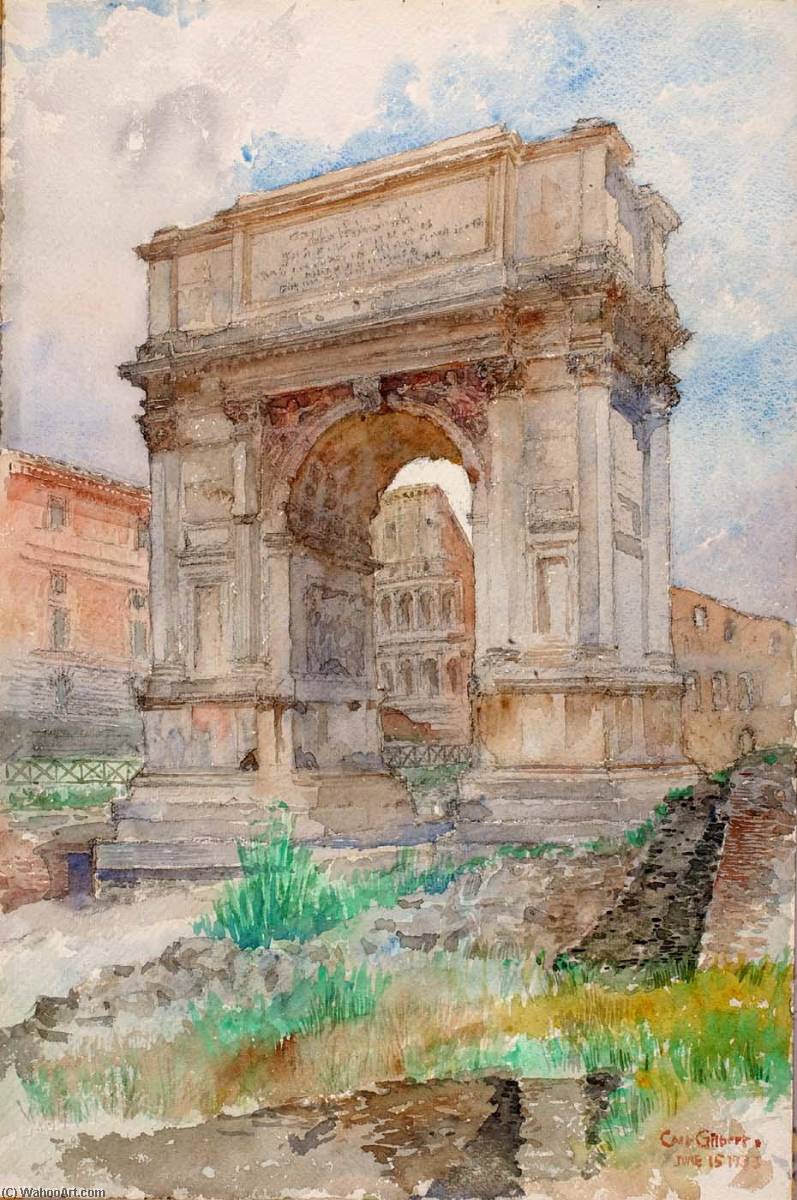 Order Oil Painting Replica Arch of Titus, Rome, 1933 by Cass Gilbert (1859-1934) | ArtsDot.com