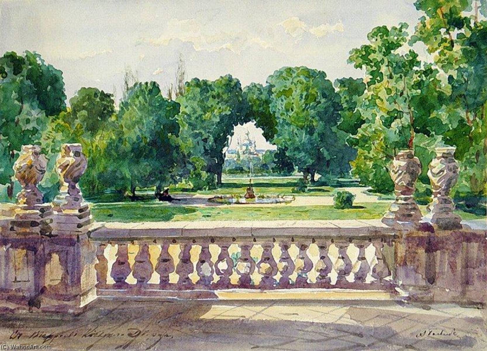 Order Artwork Replica Kiev. The Palace Garden, 1877 by Alexey Petrovich Bogolyubov | ArtsDot.com