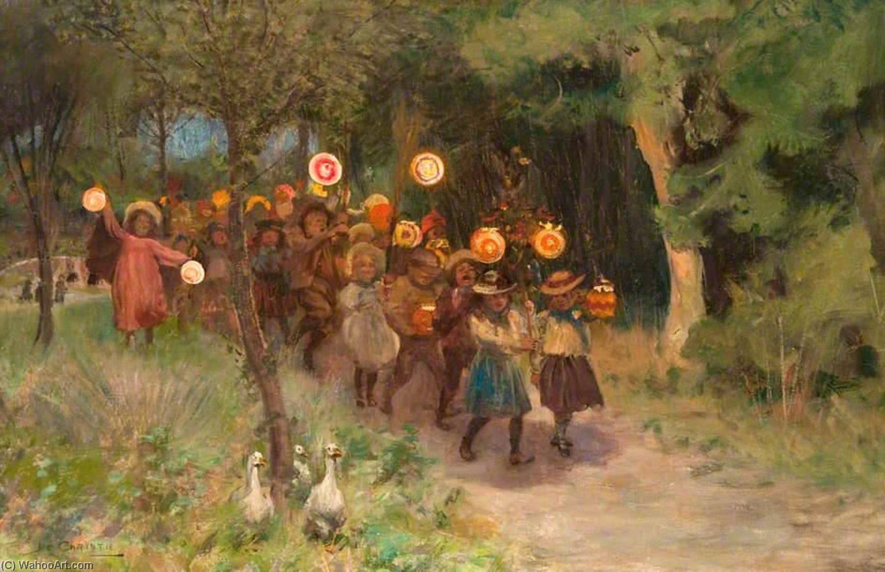 顺序 藝術再現 Halloween Frolics 通过 James Elder Christie (1847-1914) | ArtsDot.com