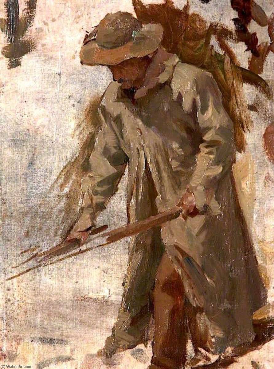 Order Oil Painting Replica A Labourer in Fustian (study) by Nathaniel Hughes John Baird (1865-1936) | ArtsDot.com