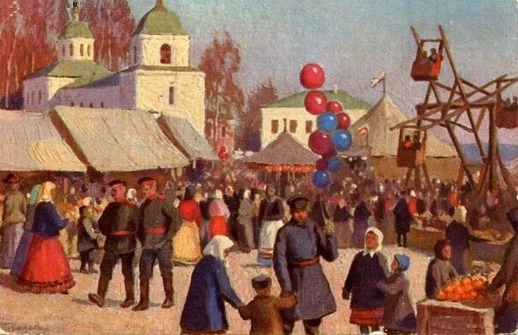 Order Art Reproductions Easter Festivities by Mikhail Germashev (1867-1930) | ArtsDot.com