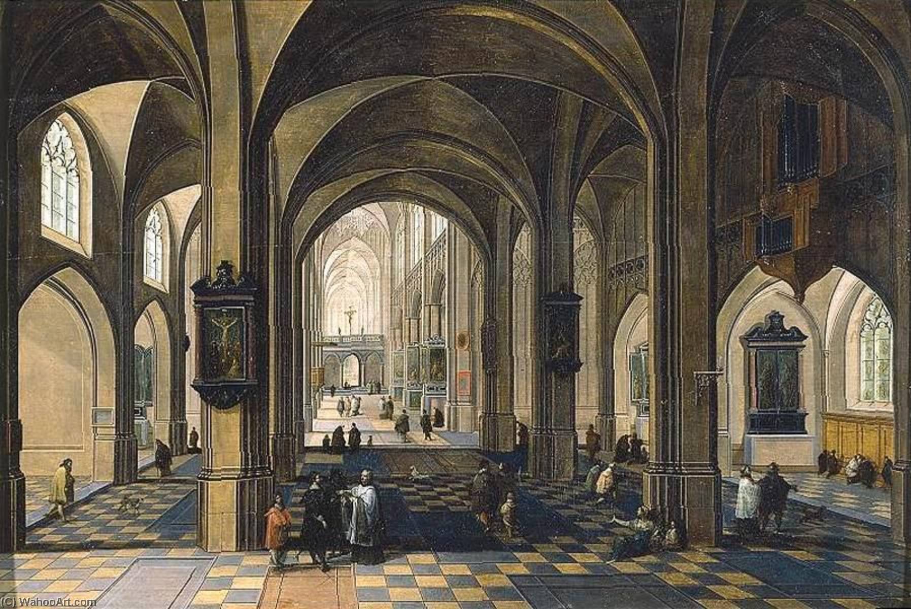 Buy Museum Art Reproductions Interior of a Gothic Cathedral by Pieter Neefs The Elder (1578-1656) | ArtsDot.com