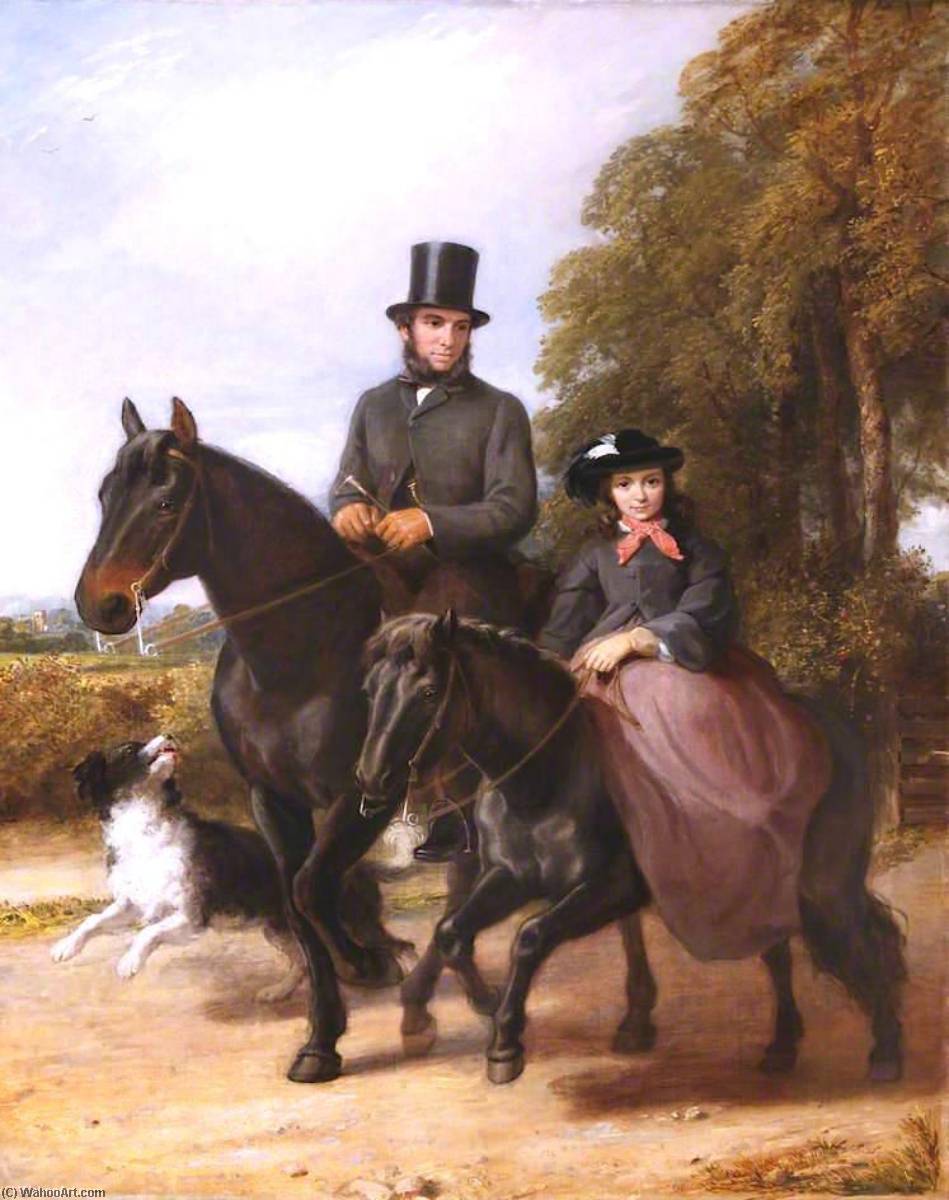 Order Art Reproductions George Ward, and His Daughter Fanny Riding, 1861 by Richard Buckner (1812-1883) | ArtsDot.com