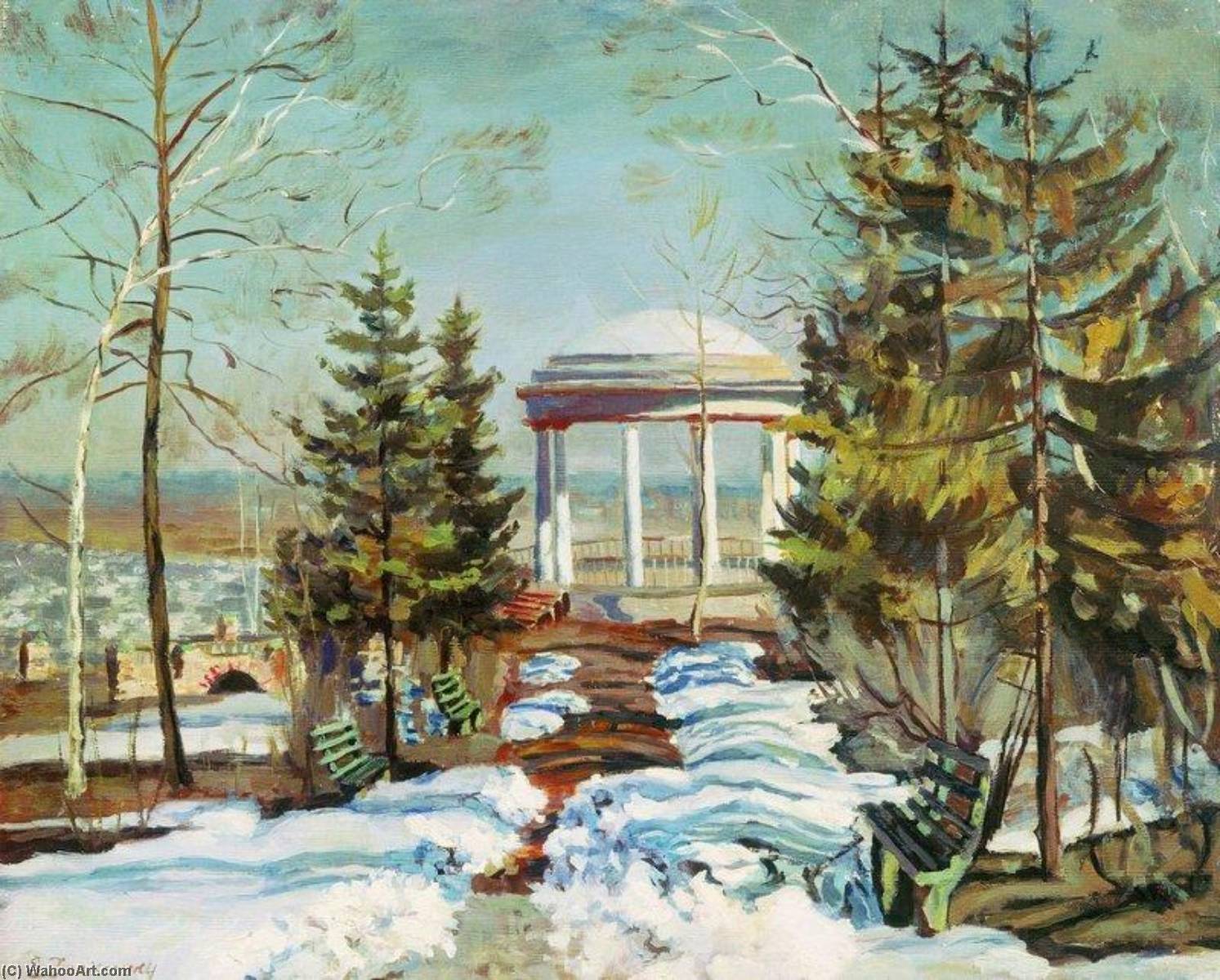 Buy Museum Art Reproductions Early Spring in the Park, 1910 by Stanislav Zhukovsky (1873-1944) | ArtsDot.com