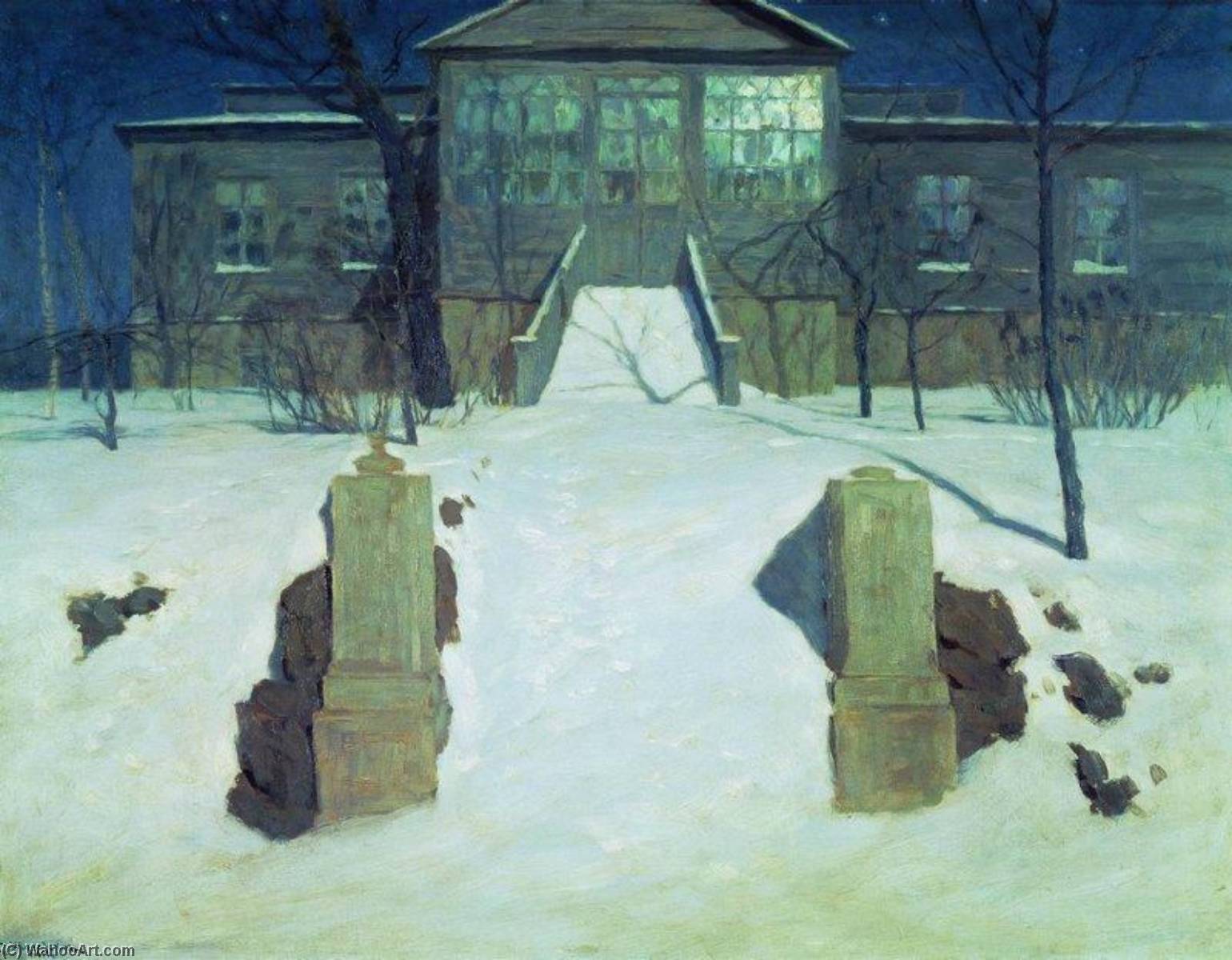 Buy Museum Art Reproductions Moonlit Night, 1899 by Stanislav Zhukovsky (1873-1944) | ArtsDot.com