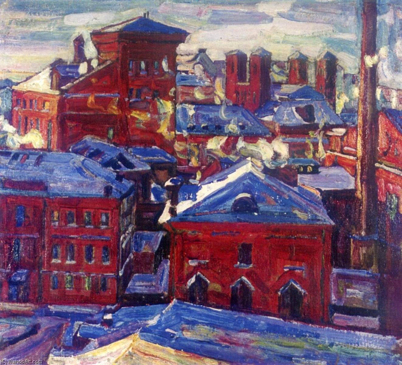Order Art Reproductions Moscow, View Toward the Factory, 1916 by Abraham Manievich | ArtsDot.com