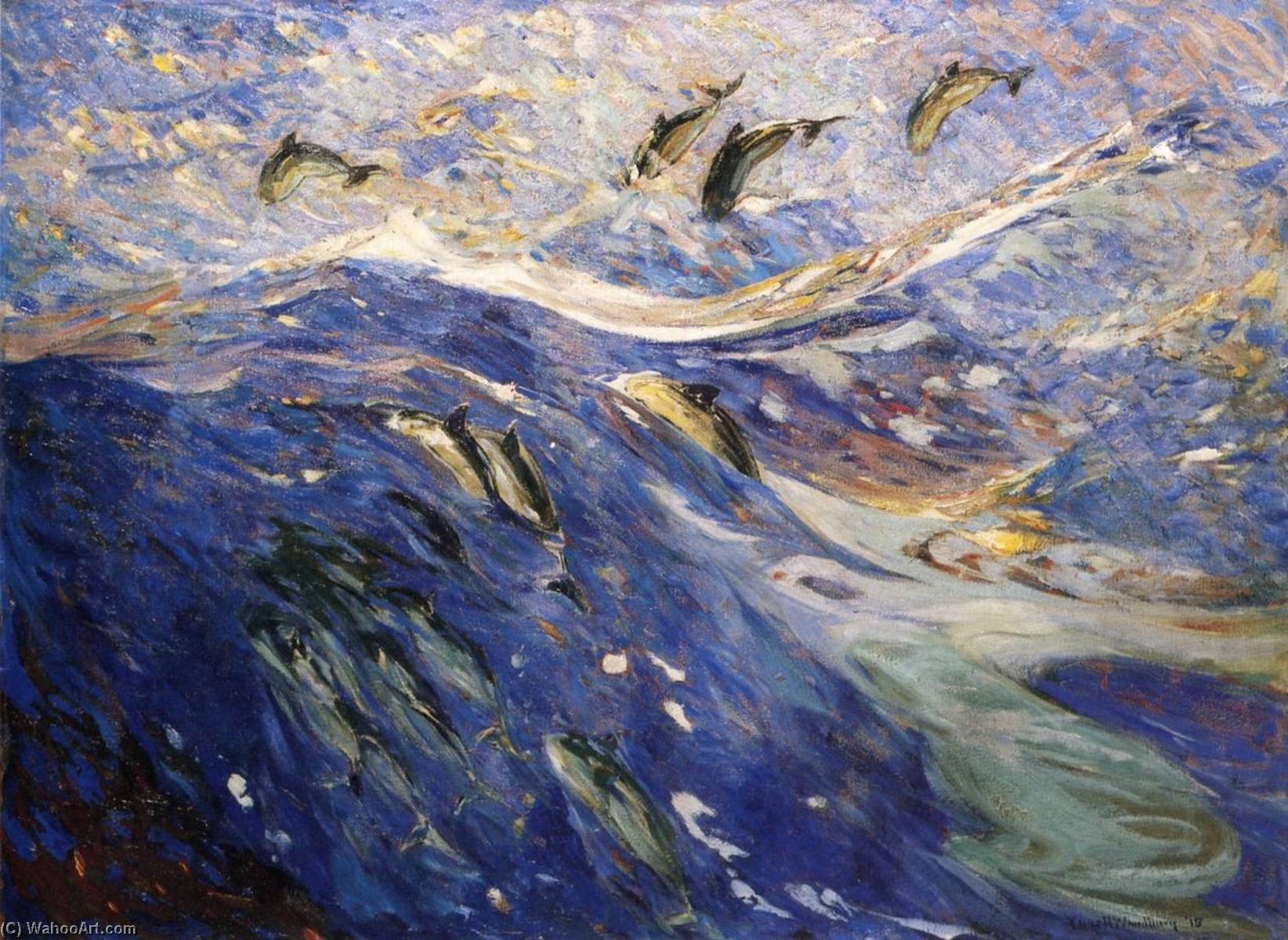 Compra Riproduzioni D'arte Del Museo Fantasy (noto anche come Pannello del Mare 1), 1915 di Charles H Woodbury (1864-1940) | ArtsDot.com